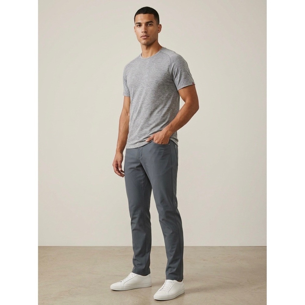 Lululemon Mens Commission Slim Fit Pant Warpstreme Grey 32 M5SA6S